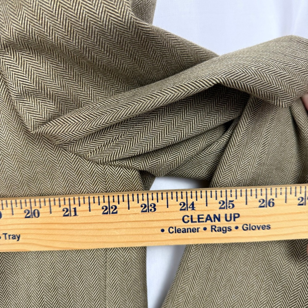 Andrew Fezza Men's Blazer 42R Tan Herringbone Tweed Sport Coat - Picture 14 of 15